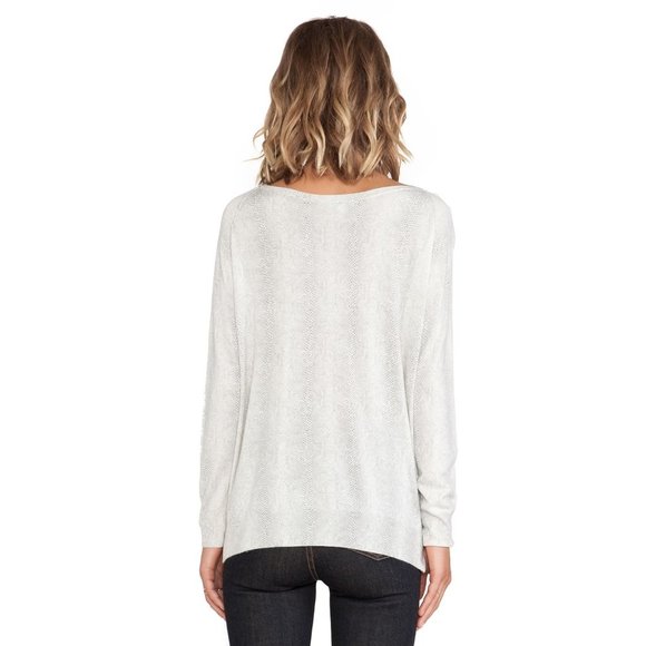 REVOLVE JOIE‎ $198 Emari E Sweater Wool Blend Split Hem Marble Oversized Small - Picture 4 of 9
